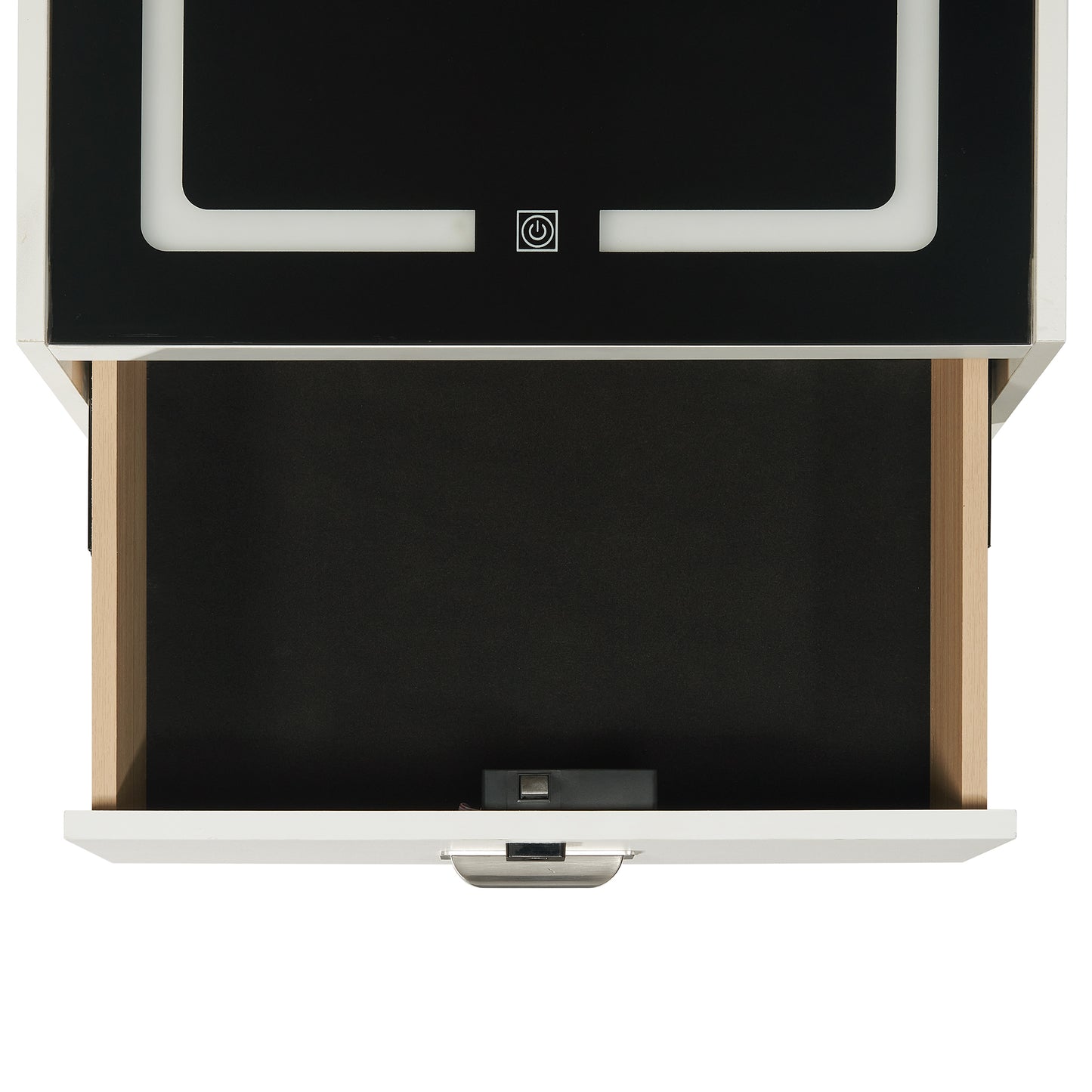 Rio White Electronic Nightstand