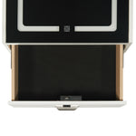 Rio White Electronic Nightstand