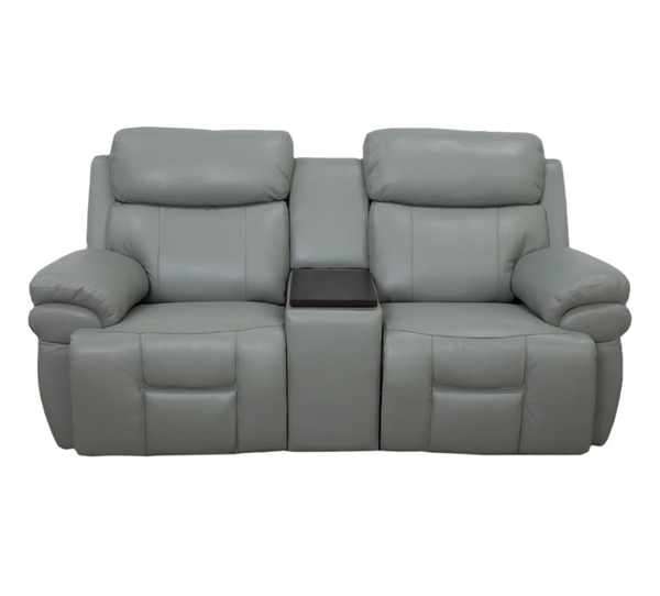 Bishop Jade Leather Zero Gravity Triple Power Reclining Console