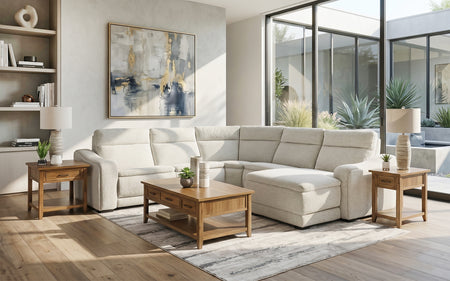 Gizmo 5 Piece Dual Power Reclining Sectional with Right Arm Facing Chaise