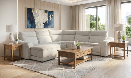 Gizmo 5 Piece Dual Power Reclining Sectional with Left Arm Facing Chaise