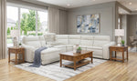 Gizmo 6 Piece Dual Power Reclining Sectional with Left Arm Facing Chaise and Drop Down Table