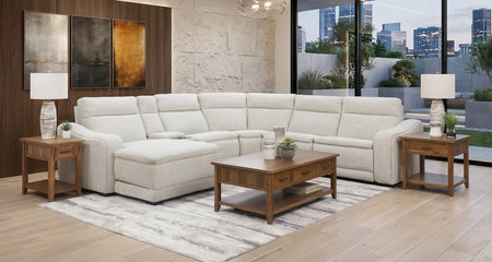 Gizmo 6 Piece Dual Power Reclining Sectional with Left Arm Facing Chaise