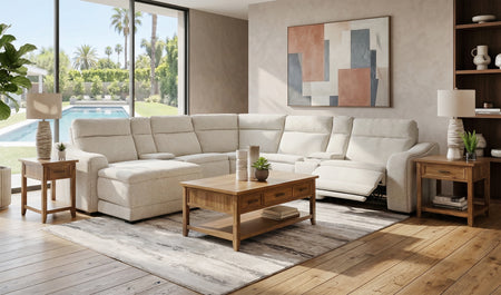 Gizmo 7 Piece Dual Power Reclining Sectional with Left Arm Facing Chaise