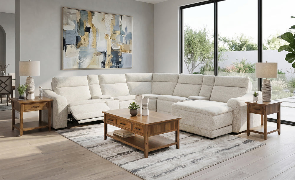 Gizmo 7 Piece Dual Power Reclining Sectional with Right Arm Facing Chaise