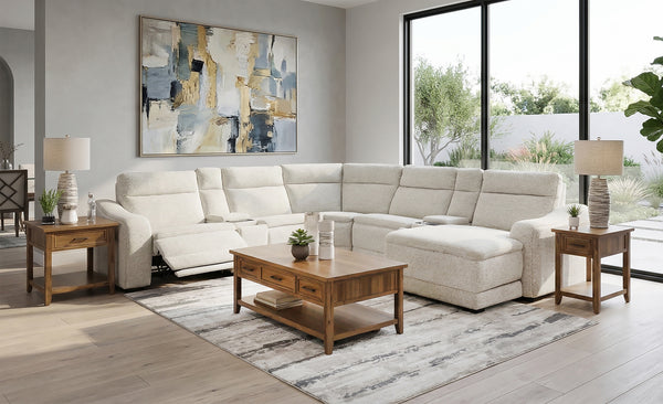 Gizmo 7 Piece Dual Power Reclining Sectional with Right Arm Facing Chaise