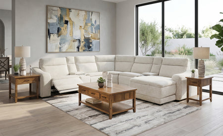 Gizmo 7 Piece Dual Power Reclining Sectional with Right Arm Facing Chaise
