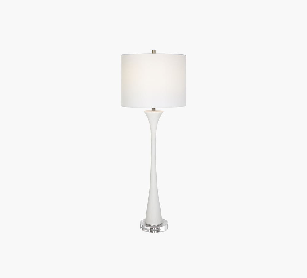 White Thassos Buffet Lamp
