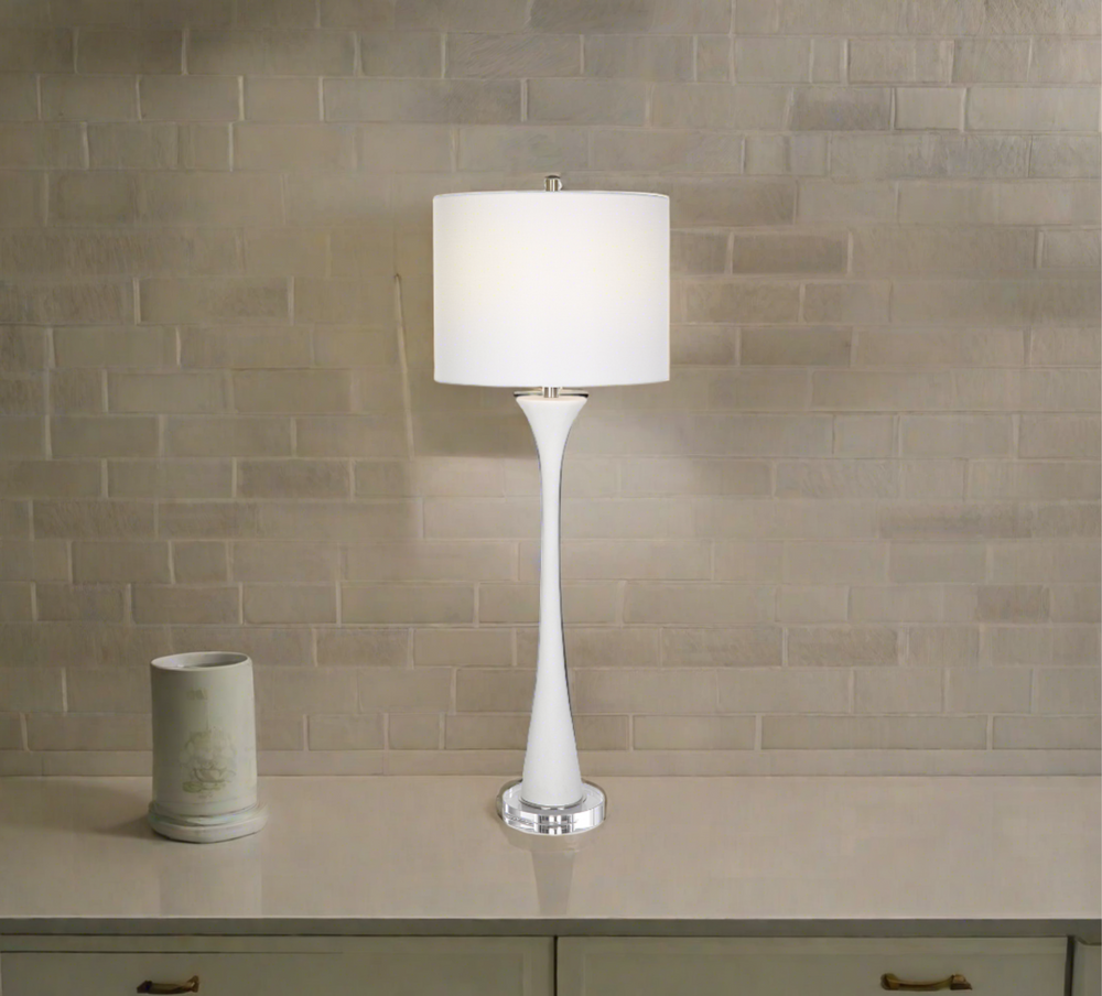 White Thassos Buffet Lamp