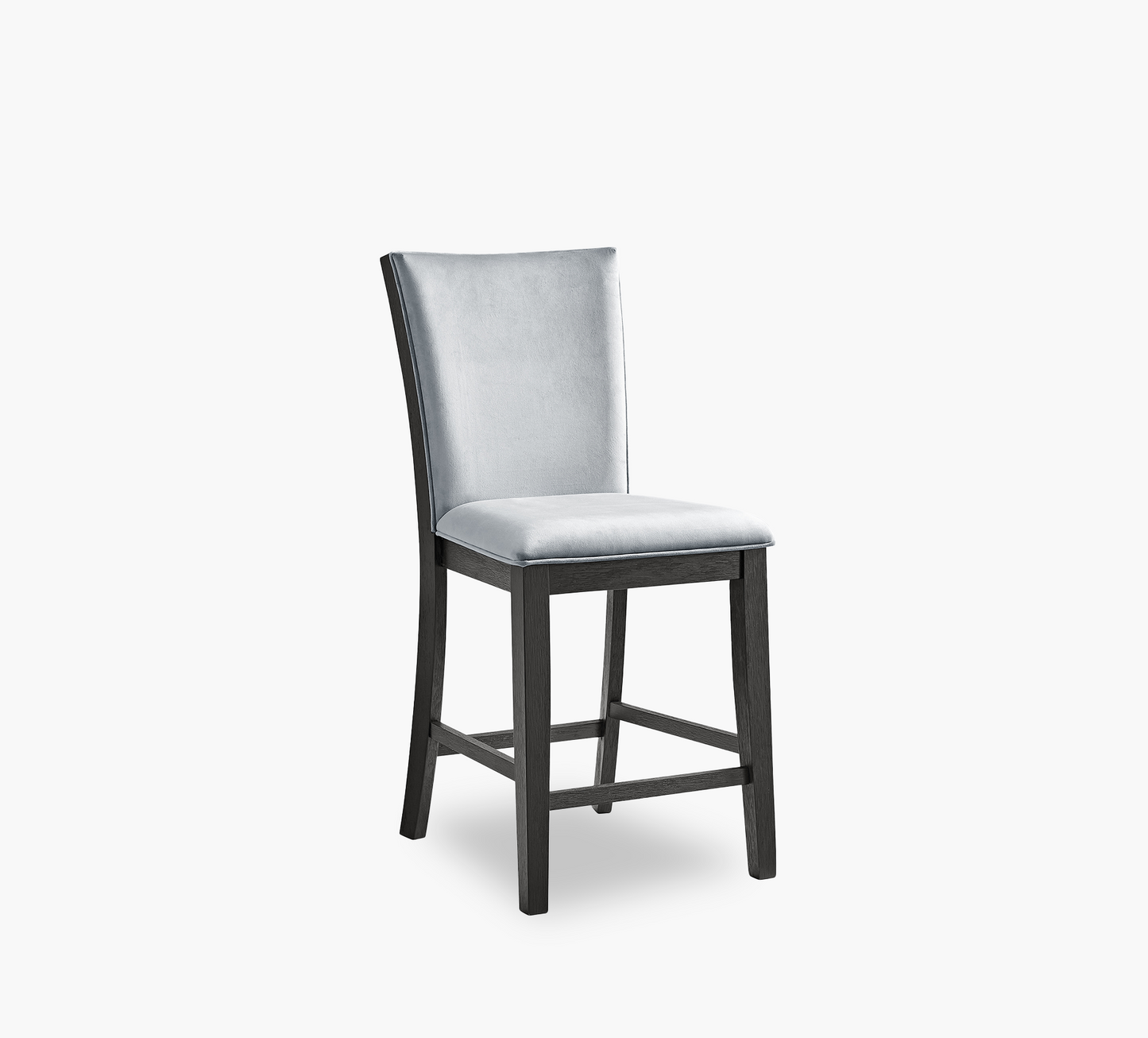 Cosmopolitan Counter Stool Upholstered Back Grey Kane's Furniture