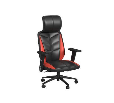 Silla gaming Rollins con LED y altavoz - Negra y roja