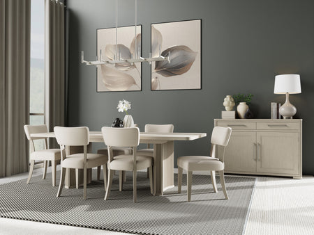 Alexis 6 Piece Rectangular Dining Set with Upholstered Side Chairs and Bench