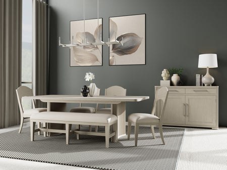 Alexis 6 Piece Rectangular Dining Set with Ladder Back Chairs and Bench