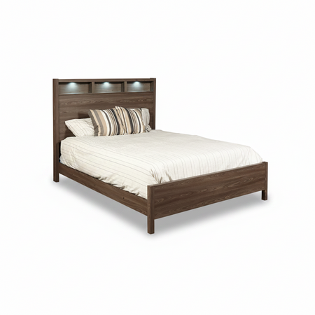 Evolution Queen Lighted Storage Headboard Bed
