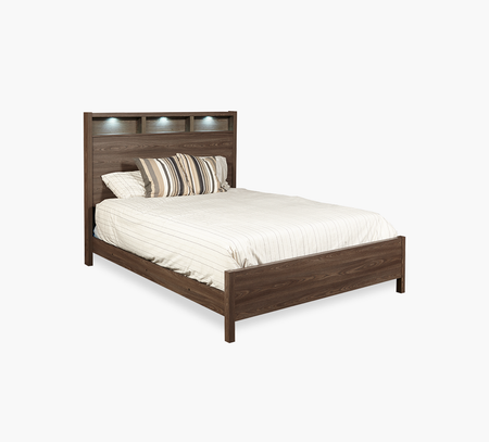 Evolution King Lighted Storage Headboard Bed