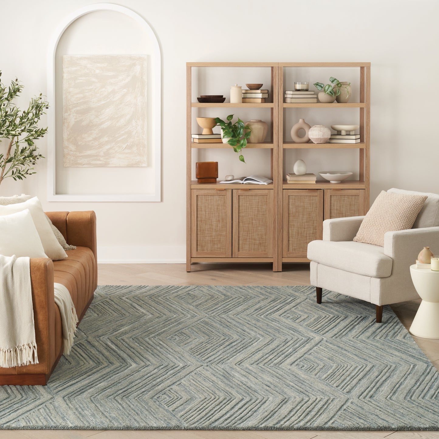 Graceful Blue 5x8 Rug