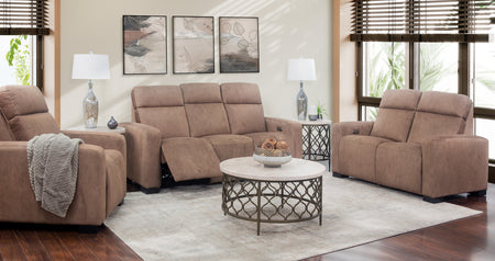 Acadia 3 Piece Power Sofa, Loveseat, and Recliner with Power Headrests