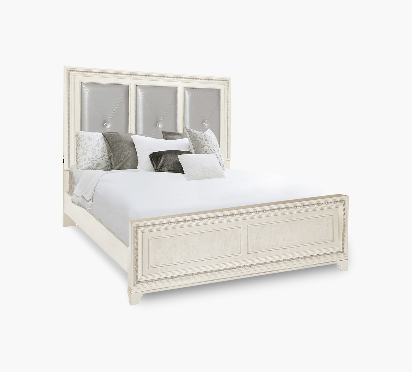 Orleans Queen Lighted Panel Bed