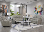 Aria Grey 5 Piece Leather Reclining Living Room
