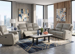 Aria Grey 5 Piece Leather Reclining Living Room