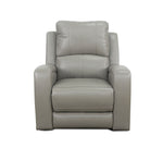 Aria Grey Leather Dual Power Recliner