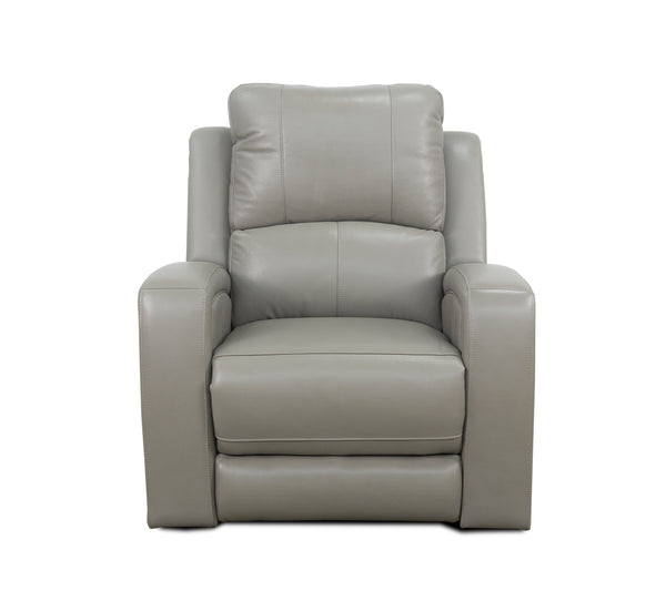 Aria Grey Leather Dual Power Recliner