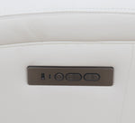 Aria White Leather Zero Gravity Dual Power Loveseat