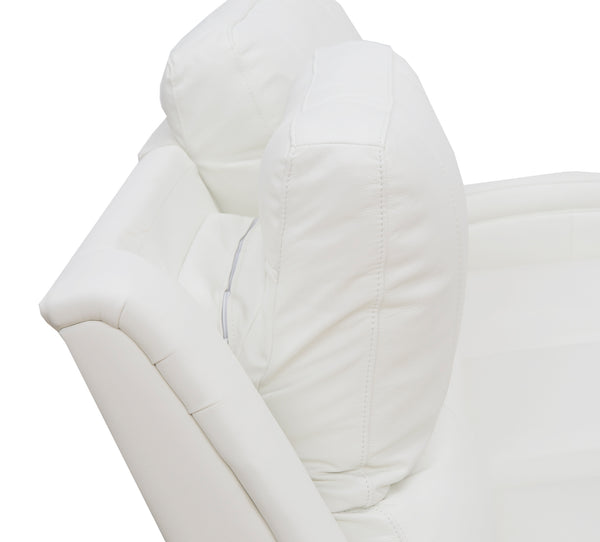 Aria White 5 Piece Zero Gravity Dual Power Leather Reclining Living Room