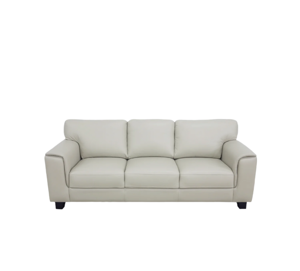 Stetson Platinum Leather Sofa