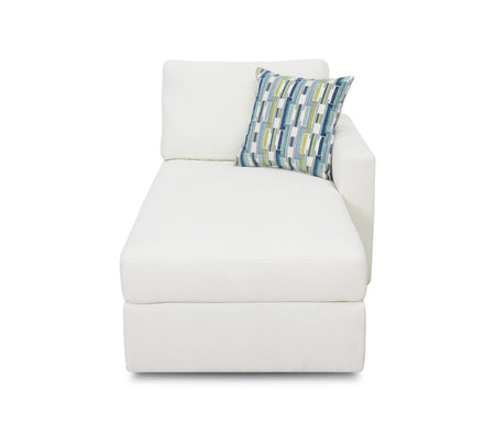 Chaise longue con brazo derecho Arlo Ivory