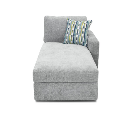 Arlo Grey Right Arm Chaise