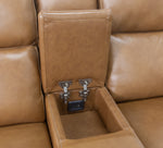 Artie 3 Piece Leather Triple Power Sofa, Console Loveseat, & Recliner