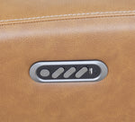 Artie Leather Triple Power Console Loveseat