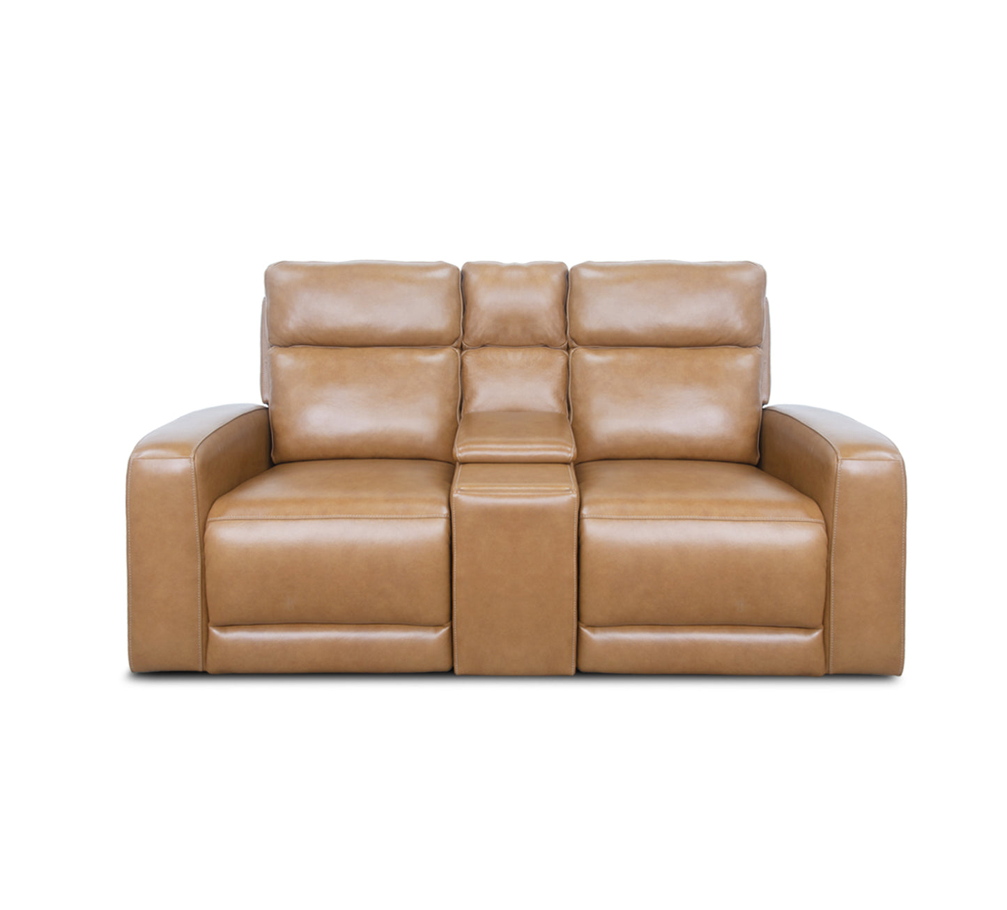 Artie Leather Triple Power Console Loveseat