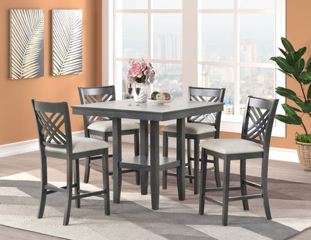 Avante Grey Pub 5 Piece Counter Height Set