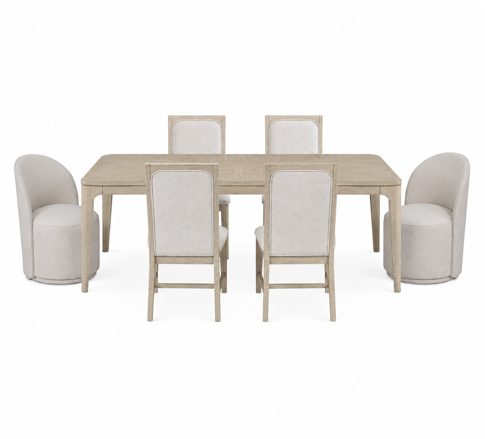 Aurelia 7 Piece Dining Set with 2 Swivel Chairs