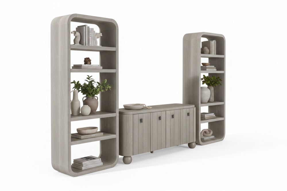 Bodega Bay Sand 3 Piece Wall Unit with 66" TV Console