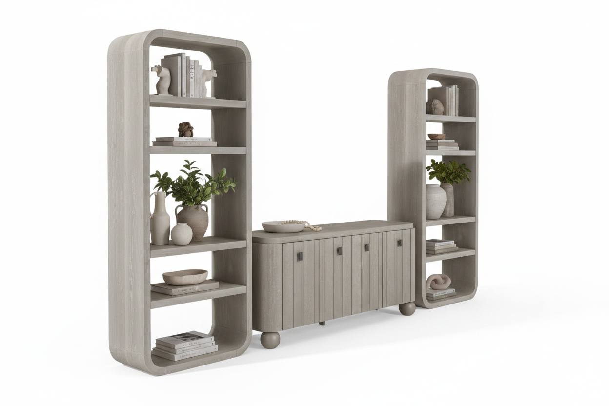 Bodega Bay Sand 3 Piece Wall Unit with 66" TV Console