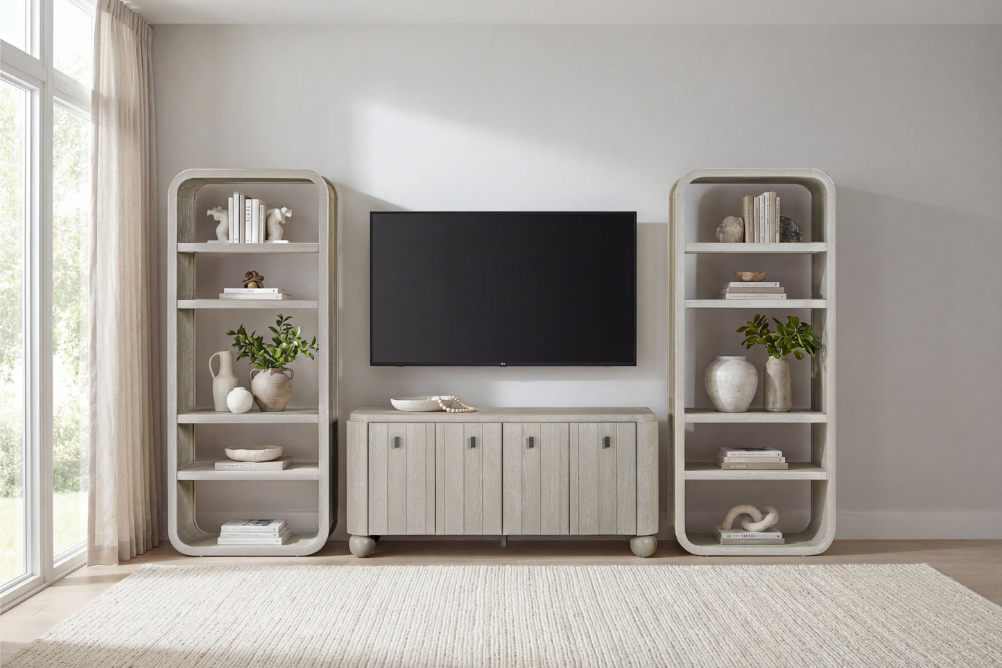 Bodega Bay Sand 3 Piece Wall Unit with 66" TV Console