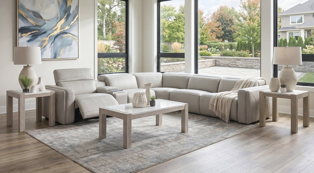 Blaise 9 Piece Leather Dual Power Living Room