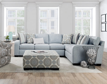Brooke 2 Piece Sectional & Cocktail Ottoman