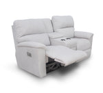 Brooks III Dual Power Console Loveseat