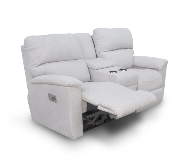 Brooks III Dual Power Console Loveseat