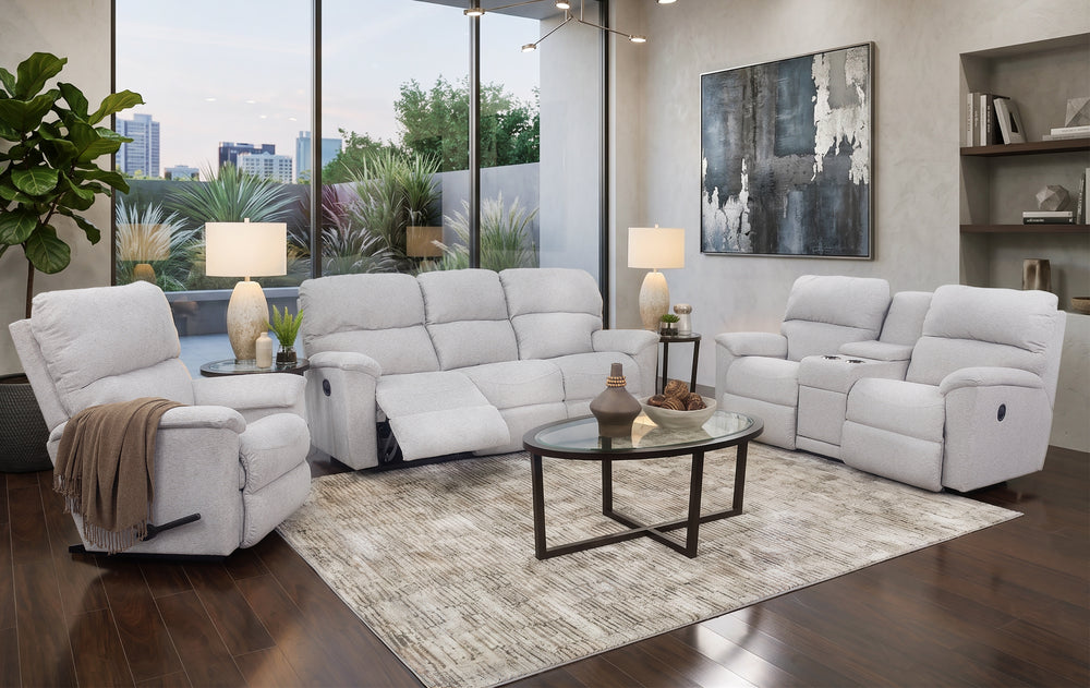 Brooks III 3 Piece Reclining Sofa, Reclining Console Loveseat, and Rocker Recliner