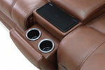 Hero Umber 5 Piece Leather Zero Gravity Triple Power Living Room