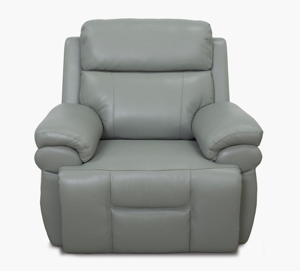 Sillón reclinable eléctrico triple de gravedad cero de cuero Jade de Bishop