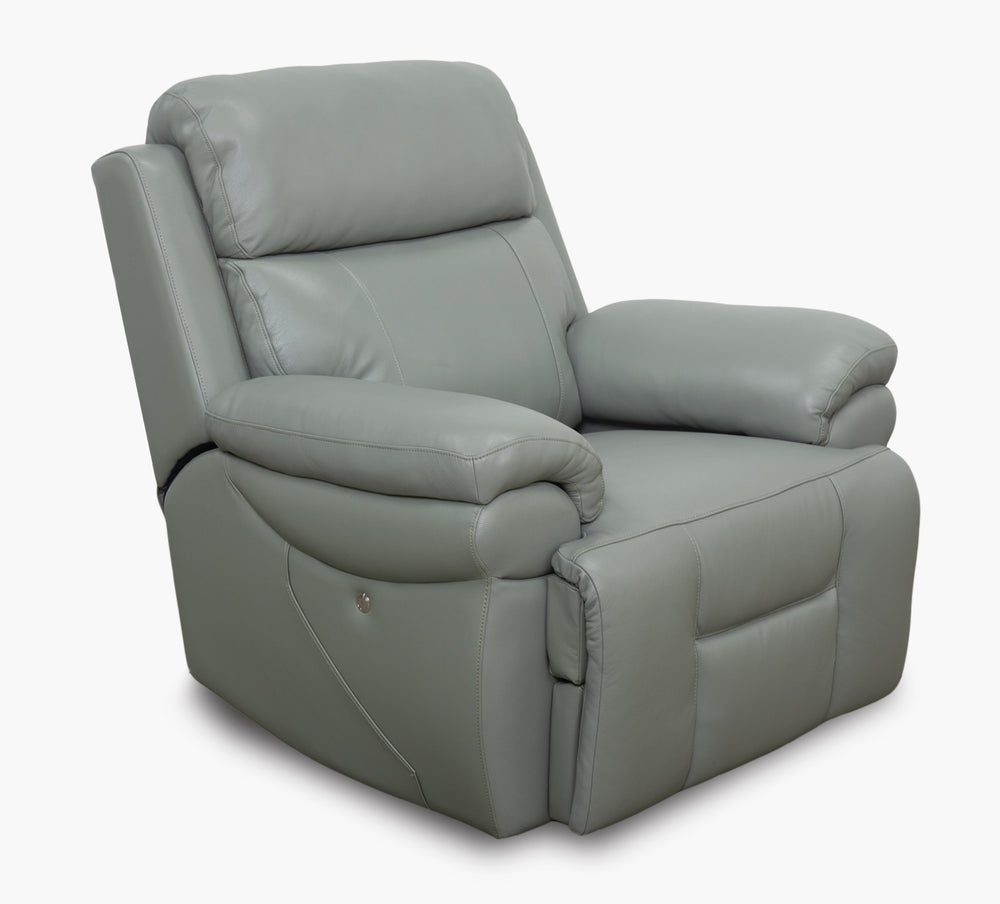 Sillón reclinable eléctrico triple de gravedad cero de cuero Jade de Bishop