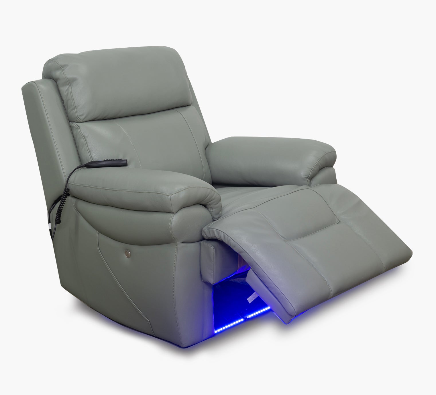 Jade Leather Zero Gravity Triple Power Recliner Kane's Furniture