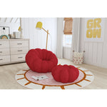 Bubble Red Swivel Chair and Ottoman