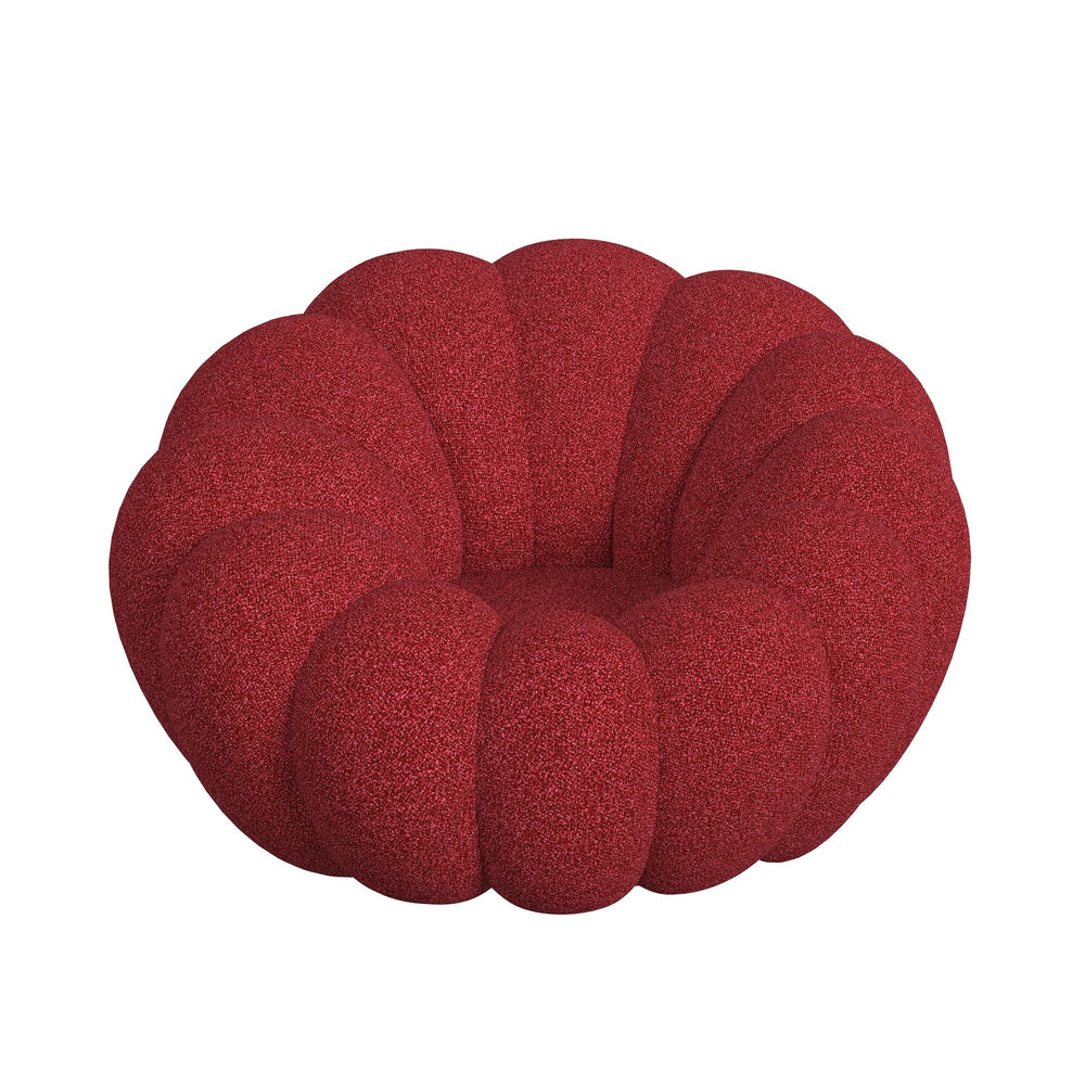 Bubble Red Swivel Chair and Ottoman